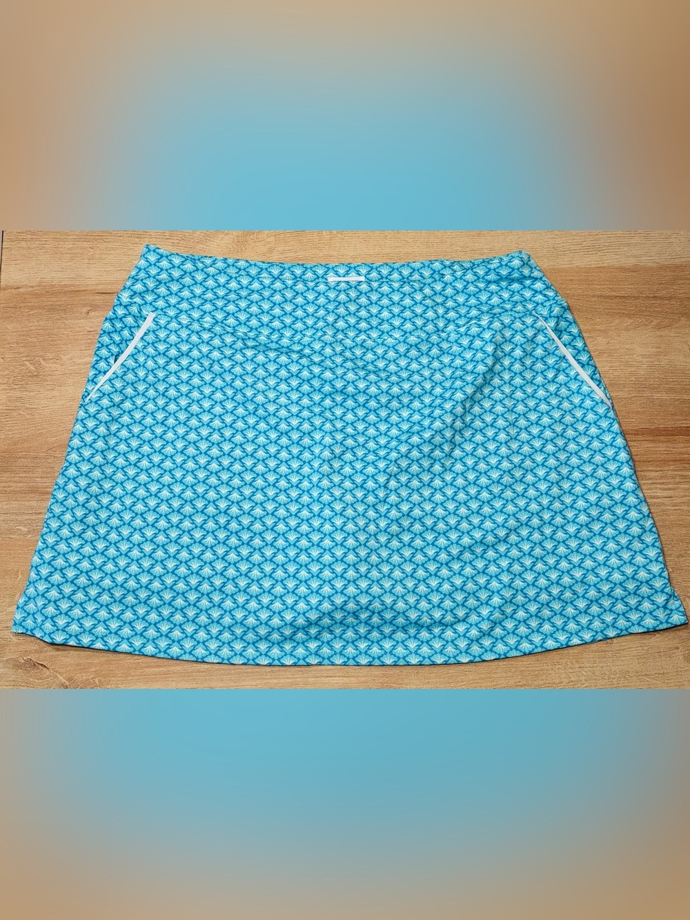Sigrid Olsen Blue Patterned Women's Golf & Tennis Skort Size XL